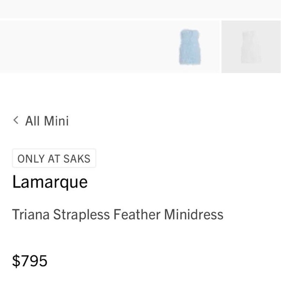 ⭐️LAMARQUE - CREAM FEATHER DRESS⭐️ - Picture 5 of 5